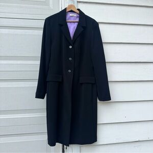 Amanda Smith Elegant Black Jacket with Lavender Interior